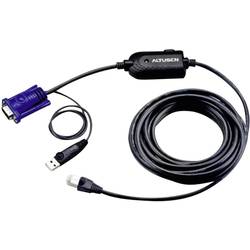 ATEN KVM adaptér [1x USB 1.1 zástrčka A, VGA zástrčka - 1x RJ45 zásuvka] 4.50 m černá