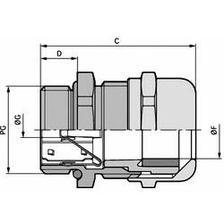 LAPP SKINTOP® MS-SC-XL PG 21 kabelová průchodka, 53112350, od 11 mm, do 17.5 mm, PG21, 25 ks