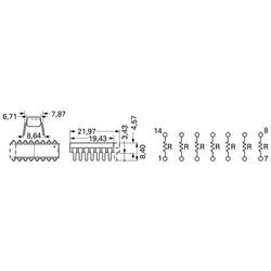 Bourns 4116R-1-332LF rezistor 3.3 kΩ THT DIP-16 0.25 W 1 ks