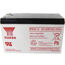 Yuasa NPW45-12 NP45W/12 olověný akumulátor 12 V 8.5 Ah olověný se skelným rounem (š x v x h) 151 x 97.5 x 65 mm plochý konektor 6,35 mm nepatrné vybíjení,