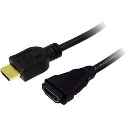 LogiLink HDMI prodlužovací kabel Zástrčka HDMI-A, Zásuvka HDMI-A 2.00 m černá CH0056 4K UHD HDMI kabel