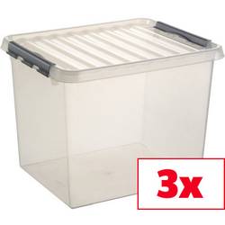 Helit úložný box Sunware Q-line transparentní 52 l (š x v x h) 500 x 400 x 380 mm 3 ks