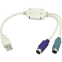 LogiLink USB kabel [1x USB 1.1 zástrčka A - 2x PS/2 zásuvka] Adapter 15.00 cm