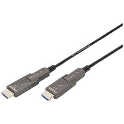 Digitus HDMI kabel Zástrčka HDMI-A 30 m černá AK-330127-300-S 4K UHD, třížilový stíněný, flexibilní provedení, kompletní stínění, stíněný, bez halogenů,