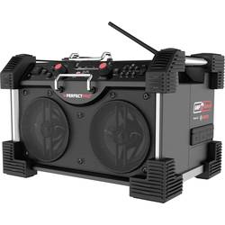 PerfectPro RockHart odolné rádio DAB+, FM AUX, Bluetooth, NFC, USB voděodolné, prachotěsné, nárazuvzdorné, s USB nabíječkou černá