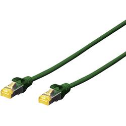 Digitus DK-1644-A-020/G RJ45 síťové kabely, propojovací kabely CAT 6A S/FTP 2.00 m zelená bez halogenů, kroucené páry , s ochranou, samozhášecí 1 ks