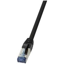 LogiLink CQ6115S RJ45 CAT 6A S/FTP 20.00 m černá stínění pletivem, bez halogenů, krytí PUR, odolné proti kyselinám, odolné proti oleji 1 ks