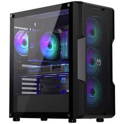 endorfy Regnum 400 ARGB midi tower PC skříň černá 4 předinstalované LED ventilátory, boční okno, prachový filtr