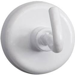 Maul magnet (Ø x v) 25 mm x 36 mm kulatý, s hákem bílá 5 ks 6157802