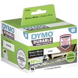 DYMO etikety v roli 190 x 59 mm polypropylenová fólie bílá 170 ks trvalé 2112288 univerzální etikety, Adresní nálepky