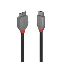 LINDY USB kabel USB 3.2 Gen1 (USB 3.0 / USB 3.1 Gen1) USB-C ® zástrčka, USB Micro-B 3.0 zástrčka 2.00 m černá 36622