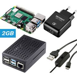 TRU COMPONENTS Pure Set Raspberry Pi® 4 B 1 GB 4 x 1.5 GHz vč. napájecího zdroje, vč. pouzdra