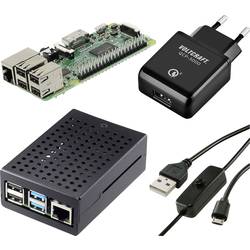 TRU COMPONENTS Pure Set Raspberry Pi® 3 B 1 GB 4 x 1.2 GHz vč. napájecího zdroje, vč. pouzdra