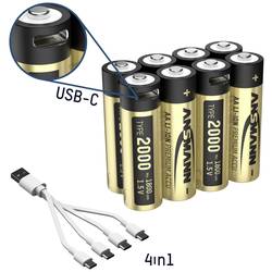 Ansmann 1312-0039 akumulátor AA, lithiová, 1800 mAh, 1.5 V, 8 ks