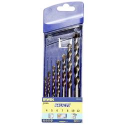 Irwin Tools 10501940 tvrdý kov víceúčelový vrták 4 mm, 5 mm, 6 mm, 7 mm, 8 mm, 10 mm, 12 mm válcová stopka 7 ks