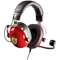 Thrustmaster T.Racing Scuderia Ferrari Edition-DTS Gaming Sluchátka Over Ear kabelová stereo červená headset, regulace hlasitosti, Vypnutí zvuku mikrofonu