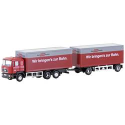 Minis by Lemke LC4608 N model nákladního vozidla MAN F90, 3-osý závěsný lang Rail Cargo Austria (ÖBB)