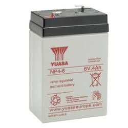 Yuasa Yuasa NP4-6 6V 4000mAh NP4-6 olověný akumulátor 6 V 4 Ah olověný se skelným rounem (š x v x h) 70 x 105.50 x 47 mm nepatrné vybíjení