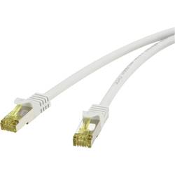 Renkforce RF-4149858 RJ45 síťové kabely, propojovací kabely CAT 6a (surový kabel CAT 7) S/FTP 0.25 m šedá s ochranou, samozhášecí 1 ks