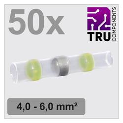 TRU COMPONENTS TC-12888428 krimpovací spojka se smršťovací bužírkou 4 mm² 6 mm² plná izolace žlutá 50 ks