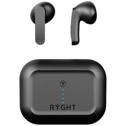 RYGHT MINO In Ear Headset Bluetooth® stereo černá Redukce šumu mikrofonu Indikátor nabití, headset, Nabíjecí pouzdro, dotykové ovládání