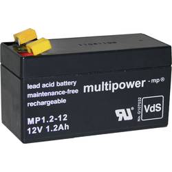 multipower PB-12-1,2-4,8 MP1,2-12 olověný akumulátor 12 V 1.2 Ah olověný se skelným rounem (š x v x h) 97 x 59 x 43 mm plochý konektor 4,8 mm bezúdržbové,