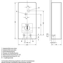 Vaillant VED E 21/8 VED E 21/8 průtokový ohřívač A (A+ - F) 21 kW