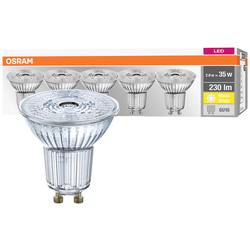 OSRAM 4058075157941 LED Energetická třída (EEK2021) F (A - G) GU10 žárovka 2.6 W = 35 W teplá bílá (Ø x v) 50 mm x 50 mm 5 ks