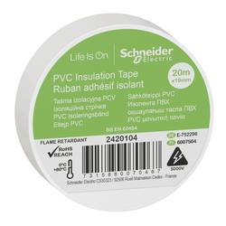 Schneider Electric 2420104 izolační páska bílá (d x š) 20 m x 19 mm 8 ks