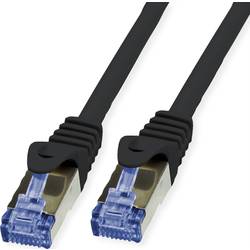 Value 21.99.0721 RJ45 síťové kabely, propojovací kabely CAT 6A S/FTP 30.00 m černá dvoužilový stíněný, bez halogenů, samozhášecí 1 ks