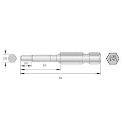 Bernstein Tools for Electronics 6-HX20-50 sada bitů Ocel HRC silně legováno E 6.3 6 ks