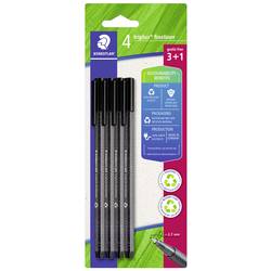 Staedtler triplus 334 R-9BK4 popisovač černá 0.3 mm 4 ks