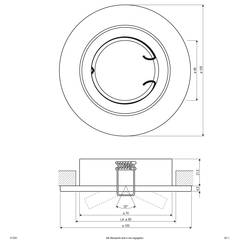 EVN 517001 517001 vestavný kroužek, halogenová žárovka, žádná, 50 W, bílá