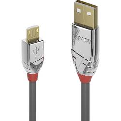 LINDY USB kabel USB 2.0 USB-A zástrčka, USB Micro-B zástrčka 1.00 m šedá 36651