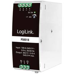 LogiLink PS0018 síťový zdroj na DIN lištu, 48 V, 5 A, 240 W