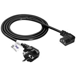 Akyga napájecí kabel [1x zástrčka s ochranným kontaktem - 1x IEC C13 zásuvka 10 A] 1.5 m černá