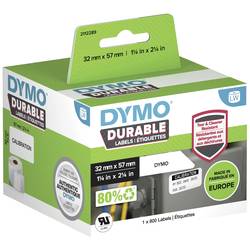 DYMO 2112289 etikety v roli 57 x 32 mm polypropylenová fólie bílá 800 ks trvalé univerzální etikety, Adresní nálepky