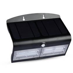 V-TAC 8279 VT-767-7-B solární nástěnné osvětlení s PIR detektorem LED 7.00 W černá