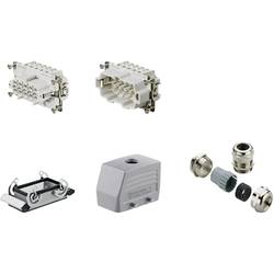 RockStar® HDC kits-Heavy Duty Connectors, Kit, HE, Size: 4, Poles: 10, Screw connection, 500 V, 16 A, diecast aluminium, metric