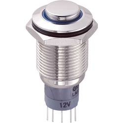 TRU COMPONENTS LAS2GQH-11ZE/B/12V/N/P, 701860 tlačítkový spínač antivandal, 16 mm, 250 V/AC, 3 A, 1 ks