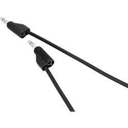 měřicí kabel VOLTCRAFT MSB-100-1-SW MSB-100-1-SW, [4 mm zástrčka - 4 mm zástrčka], 1.00 m, černá