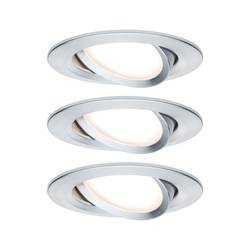 Paulmann 93487 Nova vestavné svítidlo, LED, LED, 18 W, Hliník (soustružený), sada 3 ks