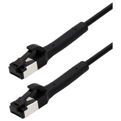 Maxtrack TI42-0,25L RJ45 síťové kabely, propojovací kabely CAT 8.1 U/FTP 0.25 m černá jednoduché stínění, flexibilní provedení 1 ks