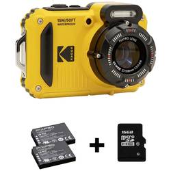 Kodak Pixpro WPZ2 + 2 Akku + microSD Bundle digitální fotoaparát 15 Megapixel Zoom (optický): 4 x žlutá akumulátor, blesk, paměťová karta stabilizace obrazu,