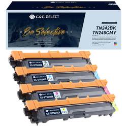 G&G Toner náhradní Brother TN-242BK/TN-246CMY kompatibilní kombinované balení černá, azurová, purppurová, žlutá TN-242BK/TN-246C/TN-246M/TN-246Y GS-B242-4P