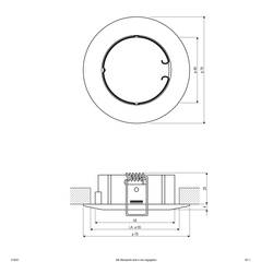 EVN 514001 514001 vestavný kroužek, halogenová žárovka, žádná, 50 W, bílá