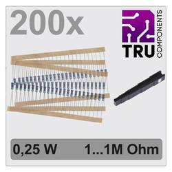 TRU COMPONENTS TC-12888448 T22P035 sada metalizovaných rezistorů axiální 0.25 W 1 % 200 ks