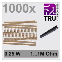 TRU COMPONENTS TC-12888468 T22P060 sada uhlíkových rezistorů axiální 0.25 W 1 % 1000 ks