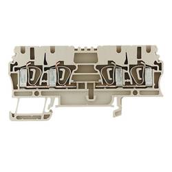 Z-series, Feed-through terminal, Rated cross-section: 2,5 mm², Tension clamp connection, Wemid, Dark Beige, ZDU 2.5/2X2AN 1608600000 Weidmüller 100 ks