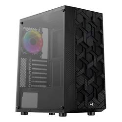 AeroCool Hive-G-BK-v3 midi tower PC skříň černá